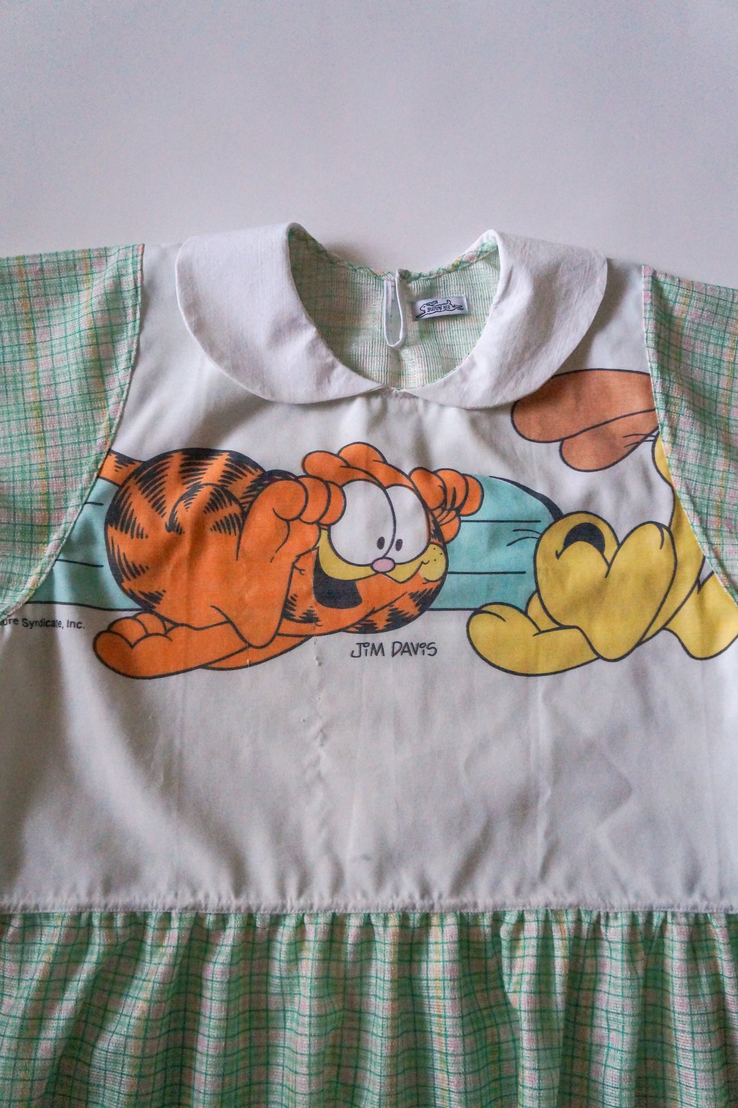 Handmade vintage garfield peter pan collar babydoll blouse (M)