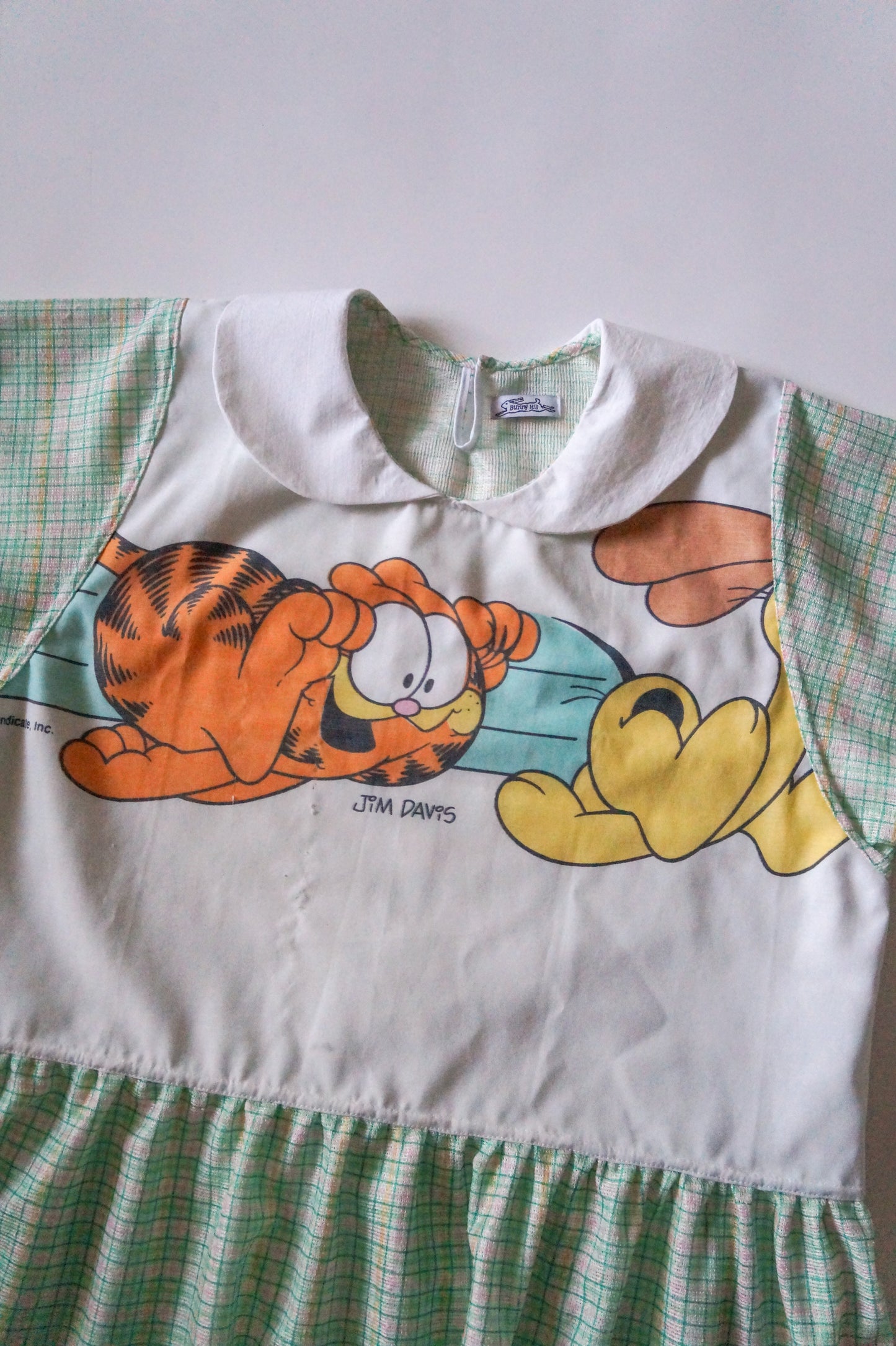 Handmade vintage garfield peter pan collar babydoll blouse (M)