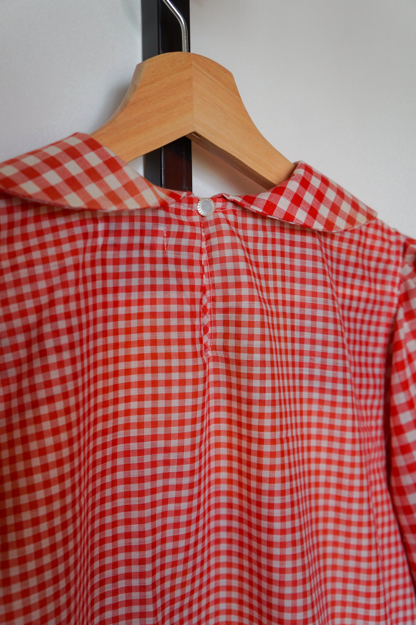 Handmade vtg Family Circus peter pan collar babydoll puff sleeve blouse (S)