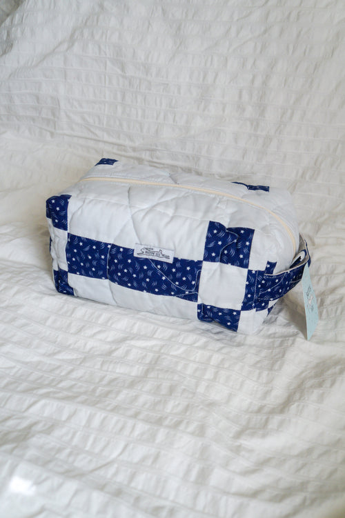 Handmade blue star jumbo box pouch