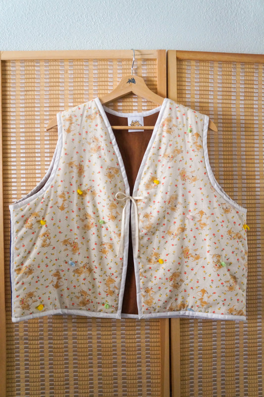 Handmade baby koala quilt tie vest L-XL