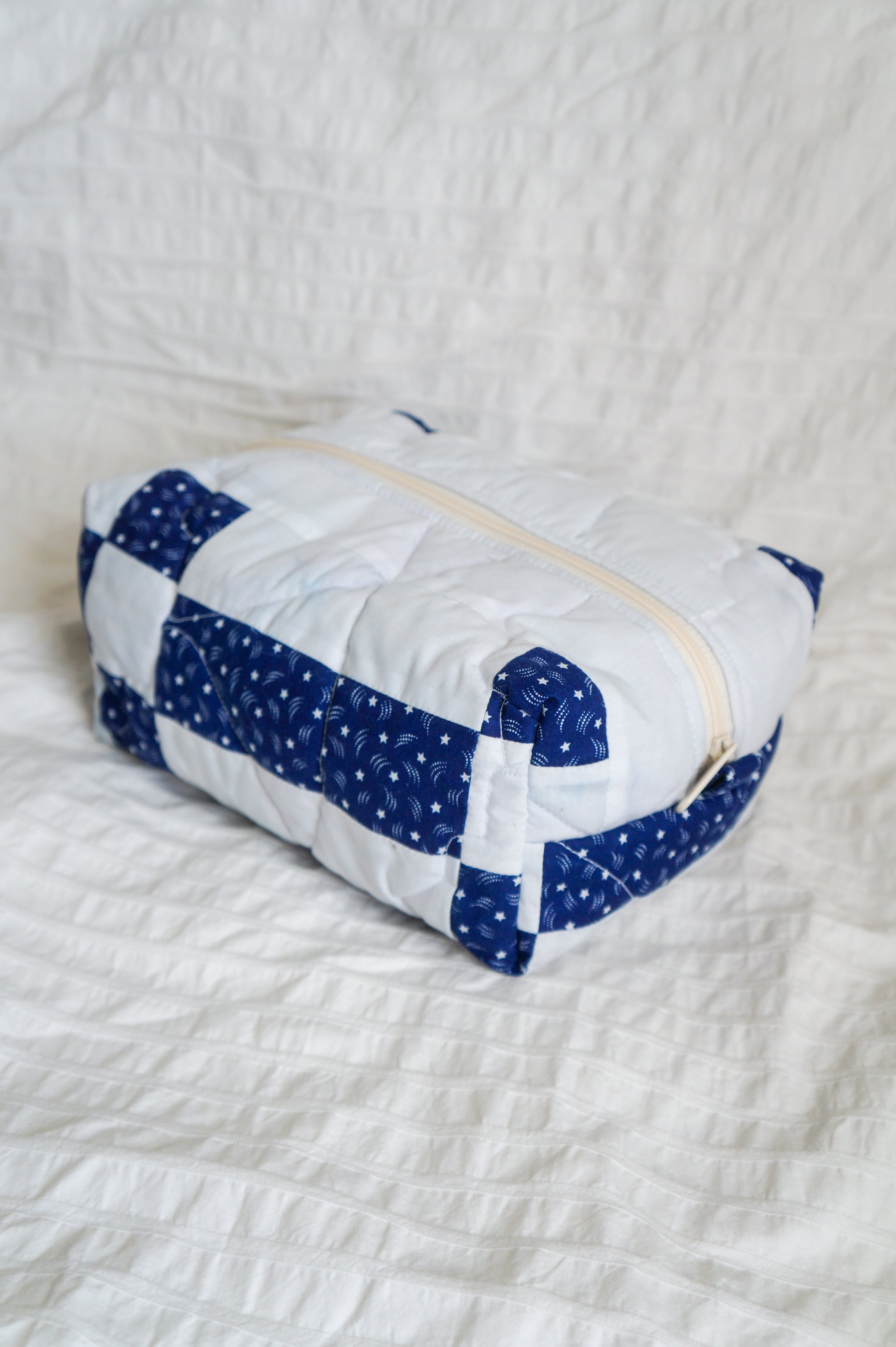 Handmade blue star jumbo box pouch