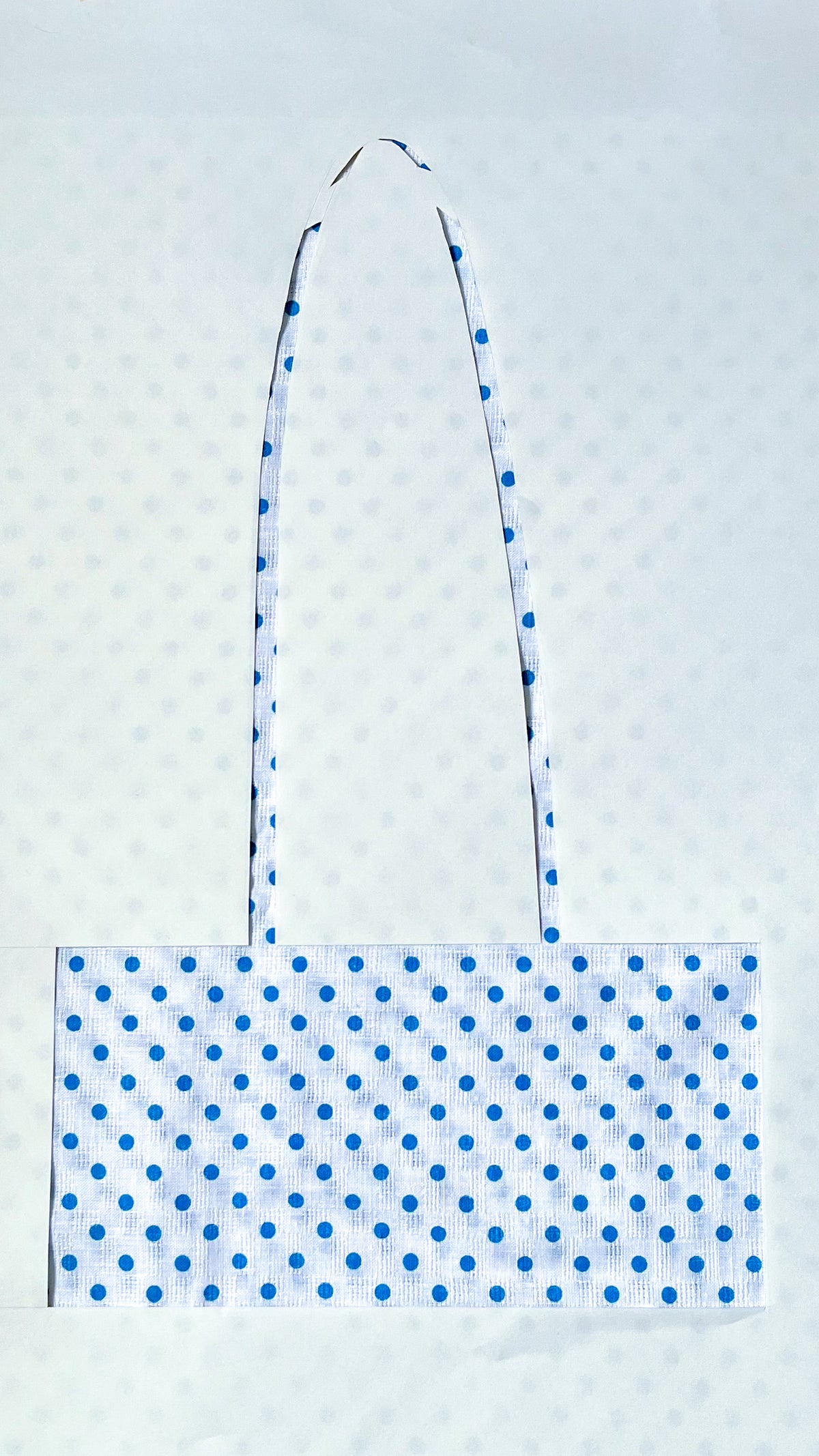 *PRE-ORDER* vintage blue polka dot bowler bag