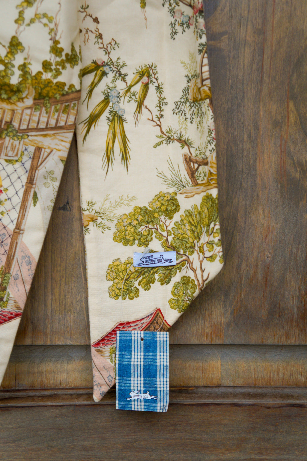 Handmade bow - vintage toile canvas