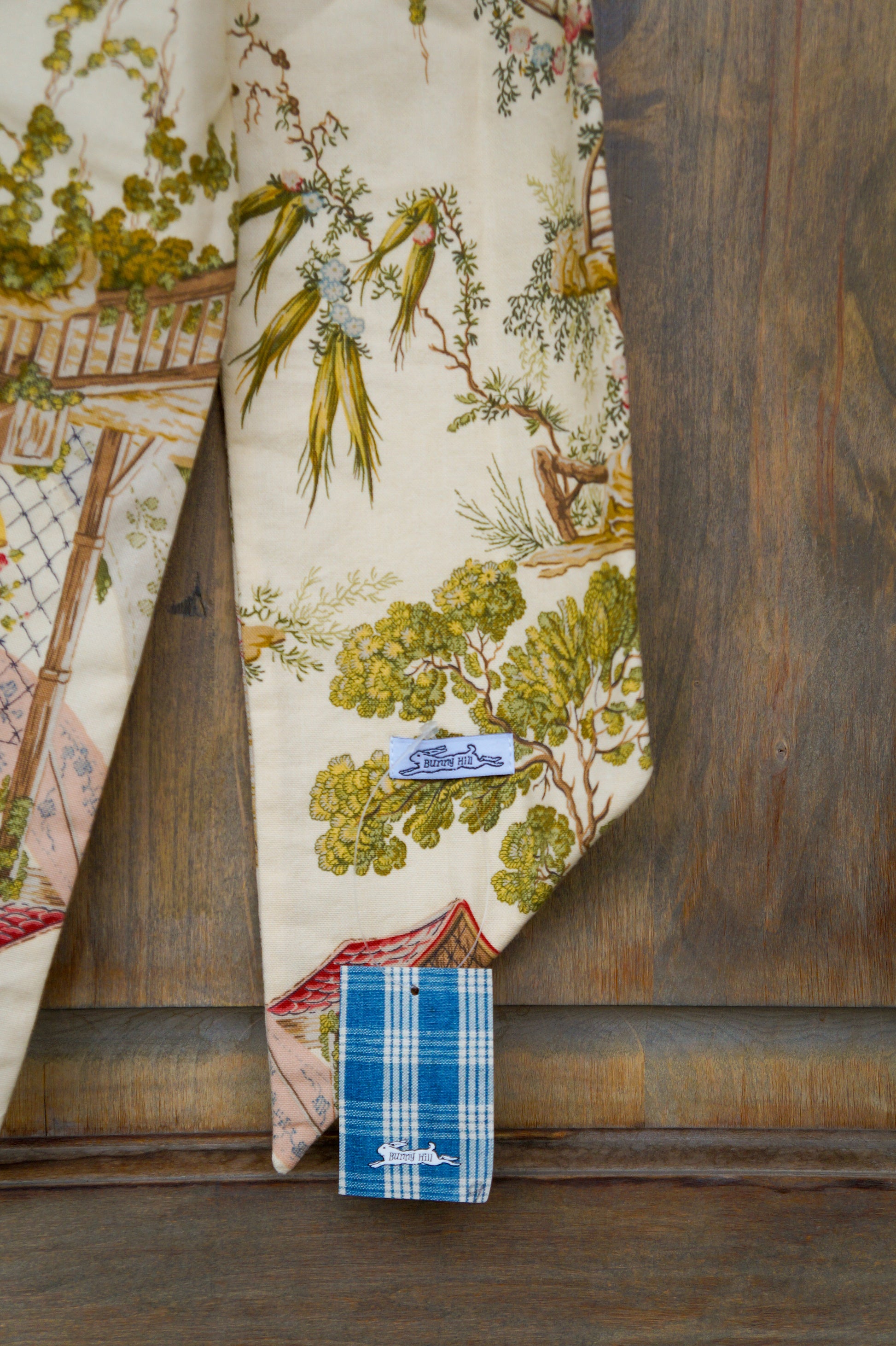 Handmade bow - vintage toile canvas