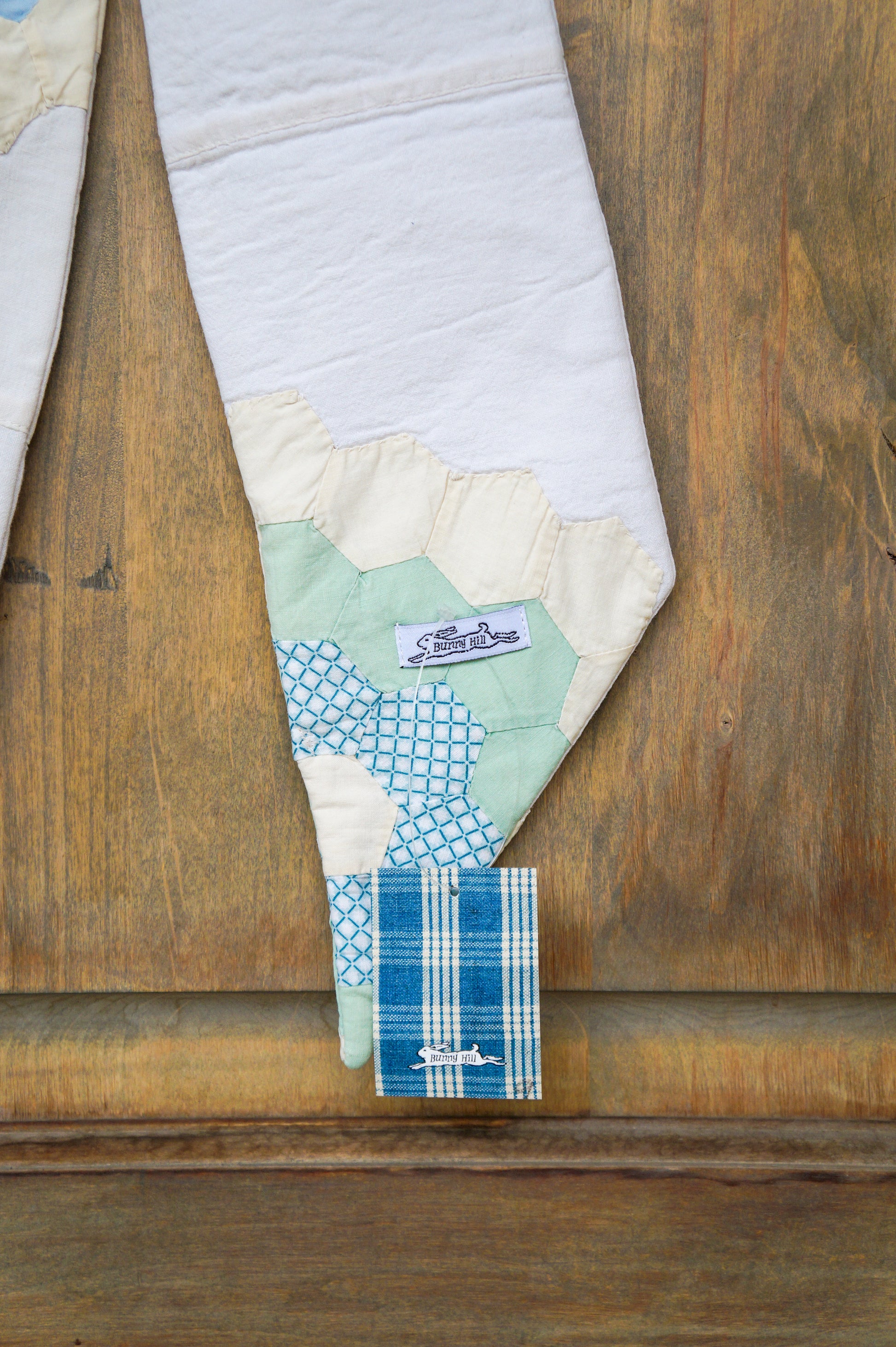Handmade bow- vintage flower garden quilt