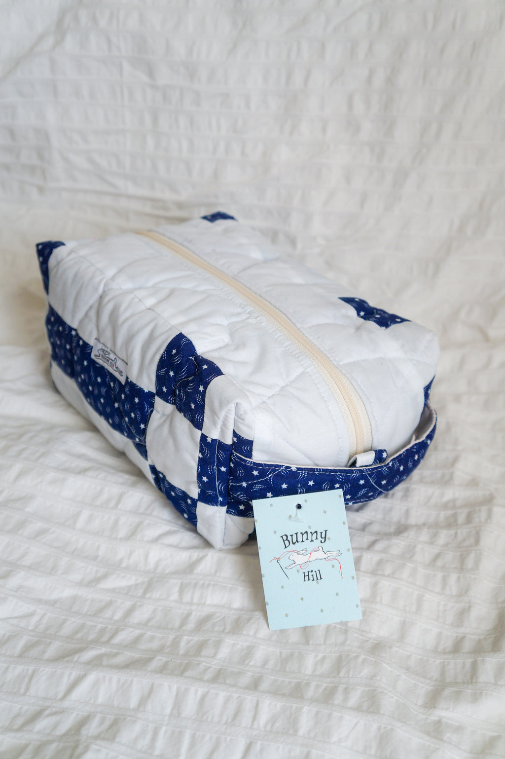 Handmade blue star jumbo box pouch