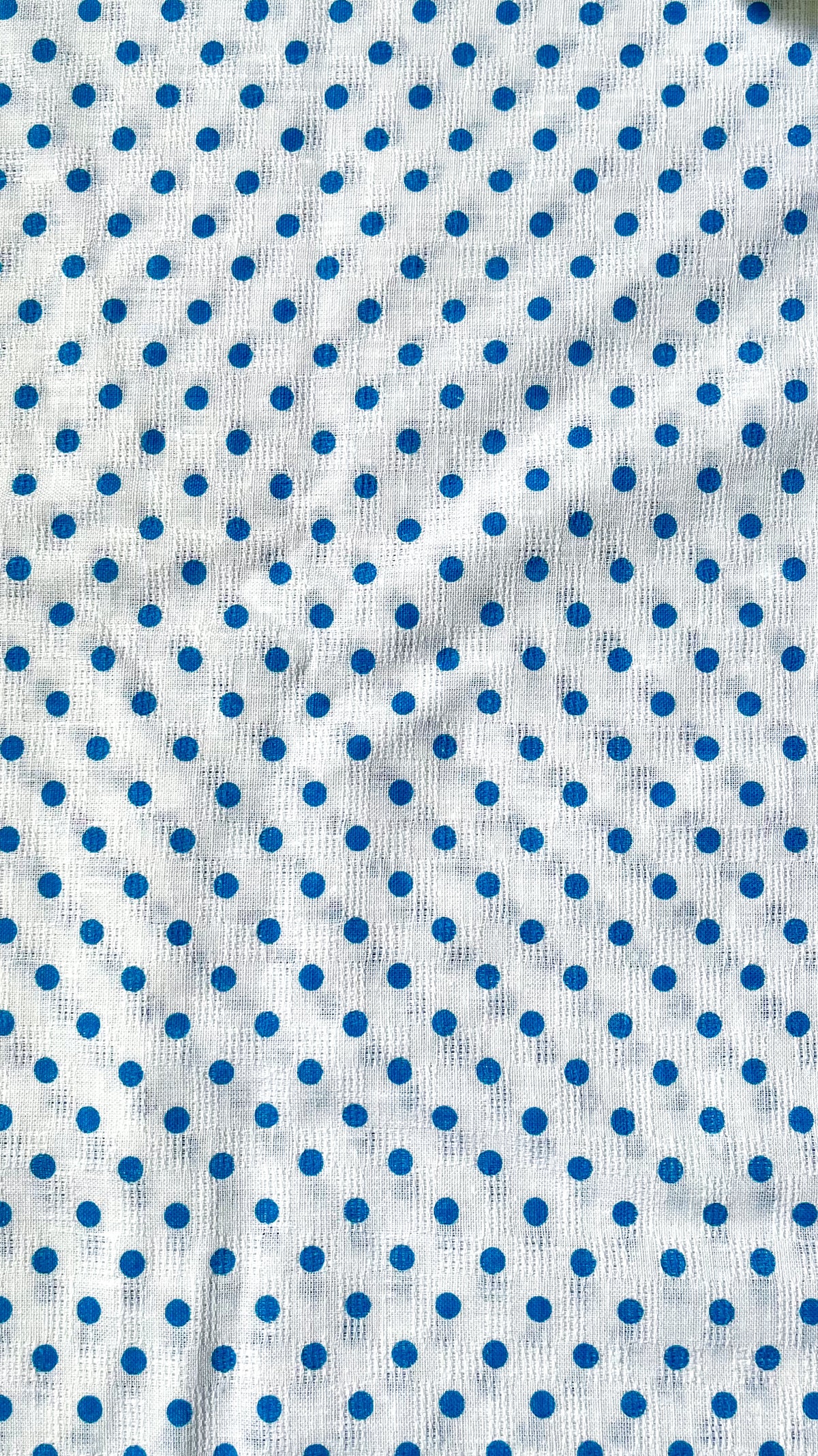*PRE-ORDER* vintage blue polka dot bowler bag