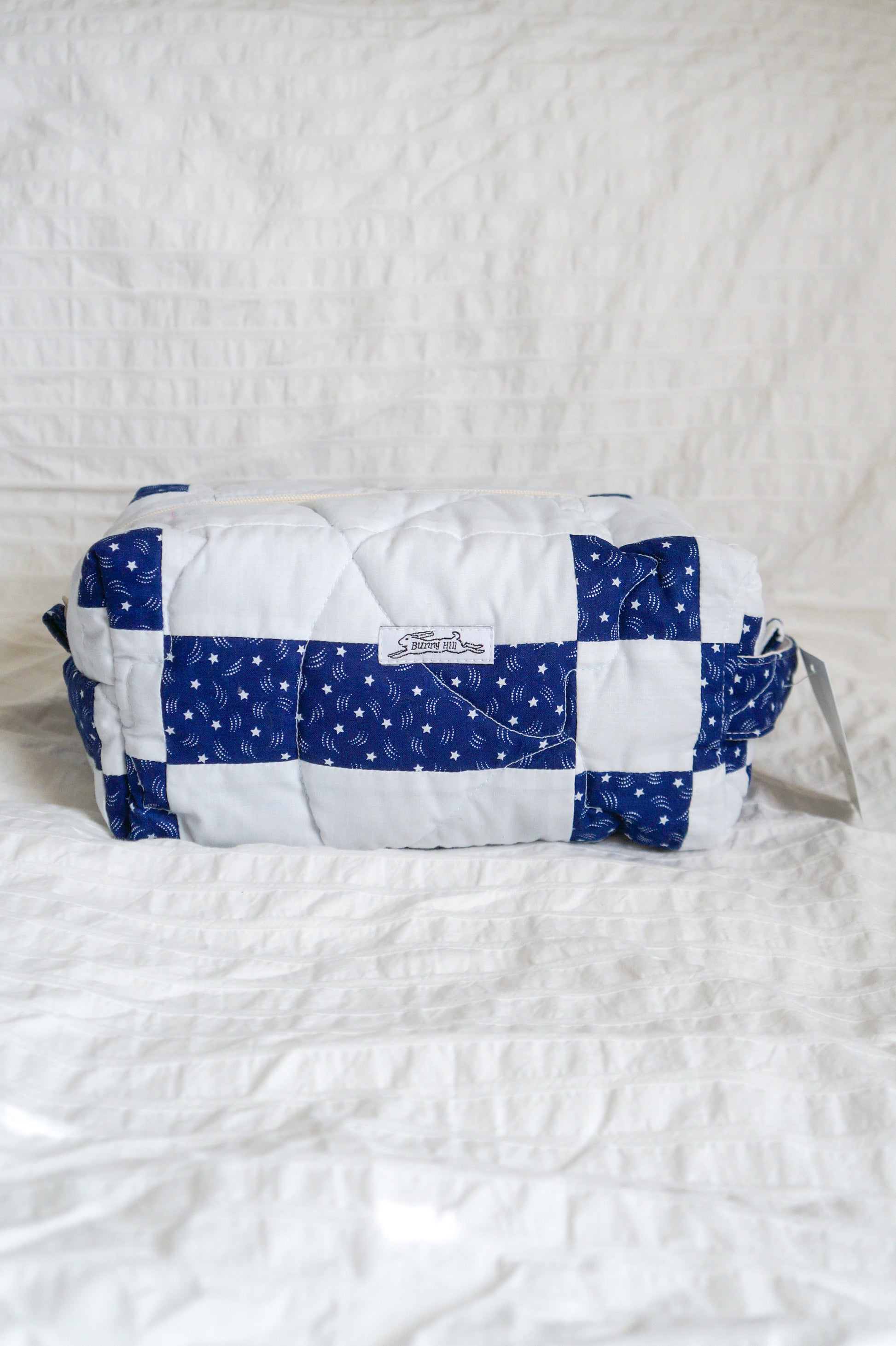 Handmade blue star jumbo box pouch