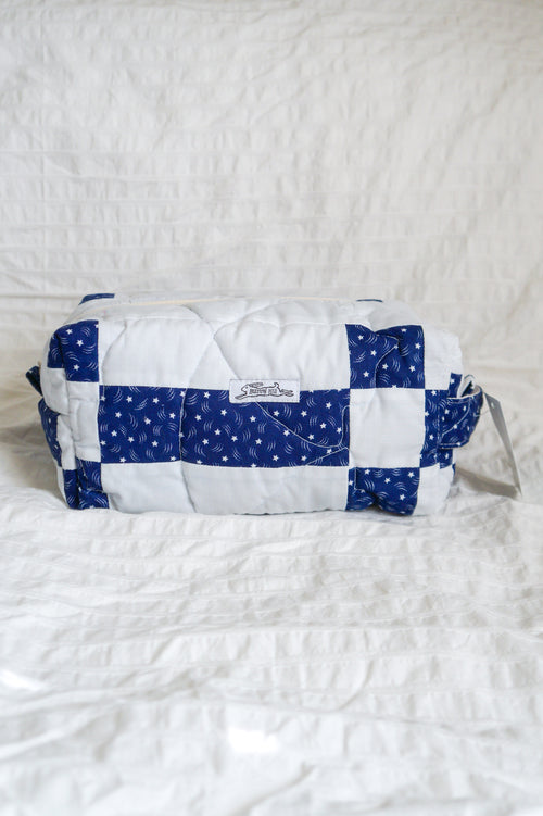 Handmade blue star jumbo box pouch