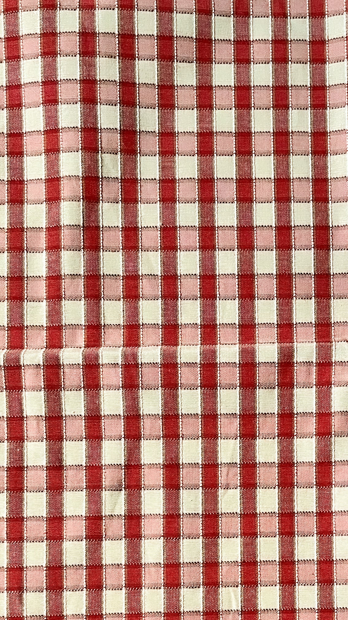 *PRE-ORDER* red and pink gingham upholstery bowler bag